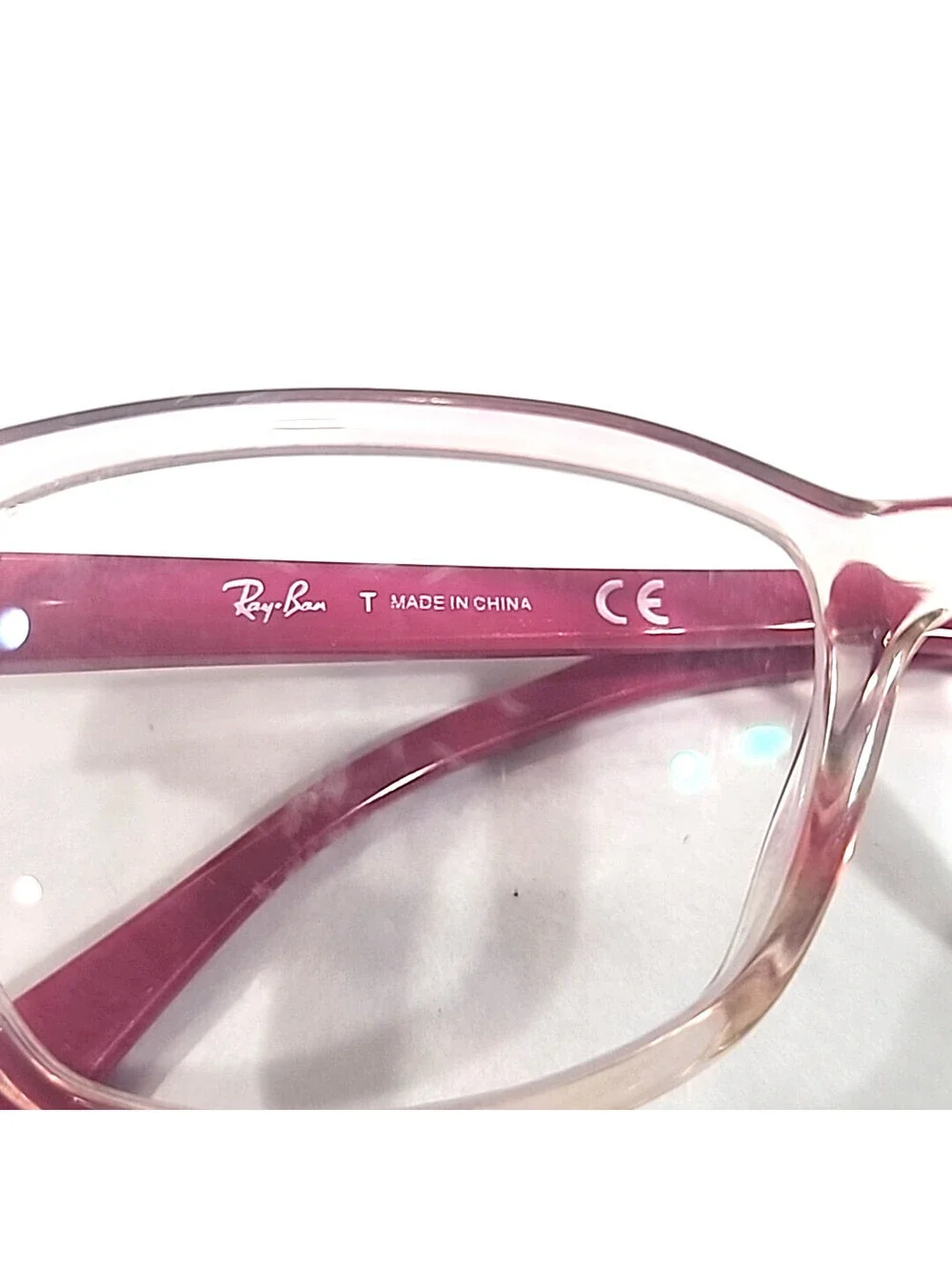 Ray Ban RB1591 3806 Girls Kids Clear Pink Eyeglasses 48-16 130